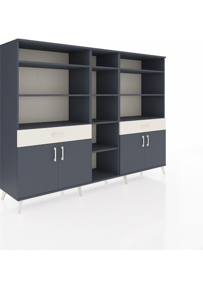 Hyperion Dolap 12 Raflı 2 Çekmeceli 4 Kapaklı 220x44x163 Antrasit Antrasit-antrasit/aytaşı Hyperion Dolap 12 Raflı 2 Çekmeceli 4 Kapaklı 220x44x163 Antrasit Antrasit-antrasit/aytaşı