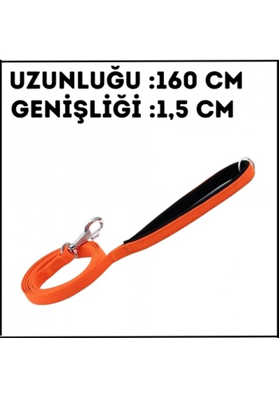 Uyguna-yakala Turuncu -1.5 160 Cm Dokuma Gezdirme Kayışı-ma.487 Çok Renkli