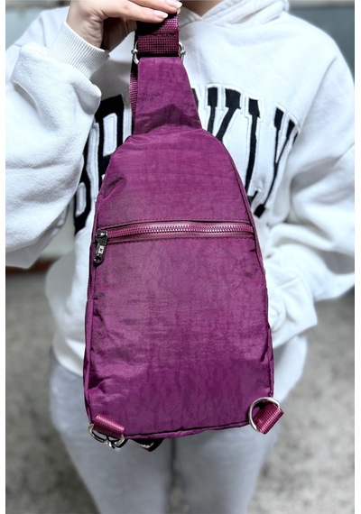 Su Geçirmez Kumaş Bordo Unisex Body Bag Çapraz Omuz Çantası Boro