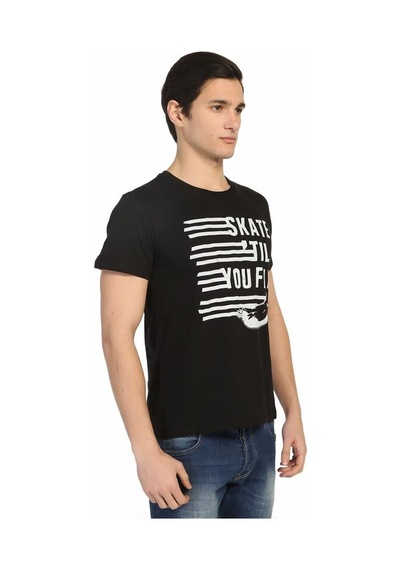 Bant Giyim - Skate Penguen Siyah Erkek T-Shirt Tişört