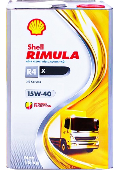 Shell Rimula R4 x 15W-40 Cı-4 Teneke Motor Yağı 16 KG