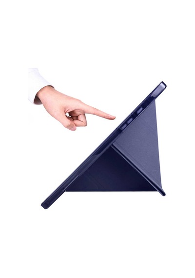 Galaxy Uyumlu  Tab A8 10.5 Sm-x200 2021 Kılıf - Bls Store Tri Folding Kalem Bölmeli Standlı Kılıf-laci Arka Kapak