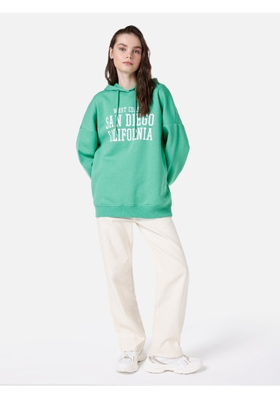Colin's Colins Regular Fit Baskılı Yeşil Kadın Sweatshirt Cl1067398 Apple Green Yeşil