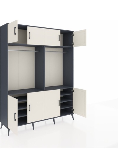 Hyperion Gardrop 10 Raflı 8 Kapaklı 2 Askılı 176x44x221 Antrasit-aytaşı/antrasit Aytaşı/antrasit Hyperion Gardrop 10 Raflı 8 Kapaklı 2 Askılı 176x44x221 Antrasit-aytaşı/antrasit Aytaşı/antrasit