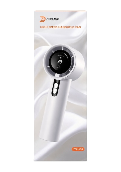 Dinamic Wx-638 Dnm-107 Mini El Fanı - Dijital Göstergeli Ayarlanabilir Hız 5w