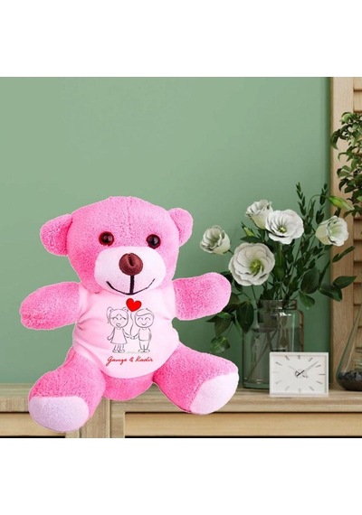 Kişiye Özel Peluş Pembe Ayı Hk2540
