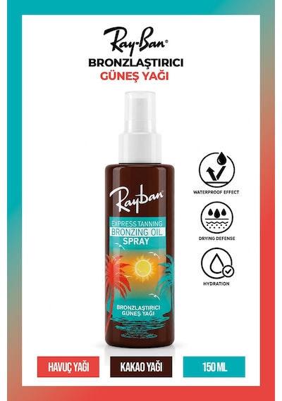 Rayban Express Tanning Bronzing Oil Spray Bronzlaştırıcı Güneş Yağı Spreyi 150 Ml