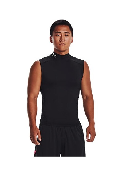 Under Armour Ua Hg Armour Comp Mock Sl Erkek Antrenman Atleti 1361521-001 Siyah