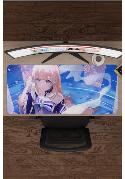 Kokomi Genshin Impact Anime Gacha V3 - 90x40 Xxl Gaming Mouse Pad Fare Altlığı
