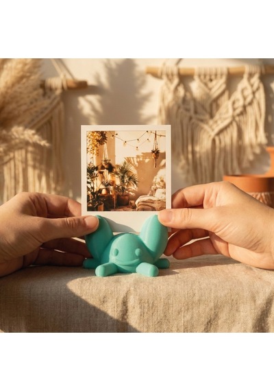 Sevimli Figür Instax Polaroid Fotoğraf Tutucu Stand Su Yeşili