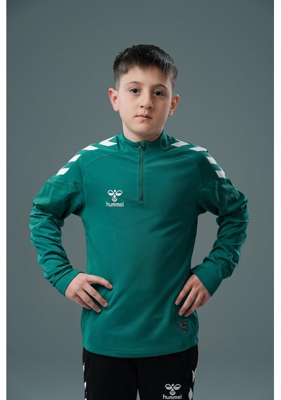 Hummel Line Antrenman Eşofman Üstü Yeşil Çocuk