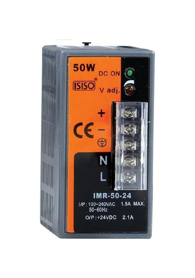 Imr-50-12 - 50W 12Vdc 4.2A Ray Montajlı Kapalı Tip Mini Güç Kayna