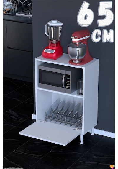 Lara 65 Cm Çok Amaçlı Mikrodalga Dolabı Alttan Kapaklı Fırınlık Kiler Ekmeklik 65x87x32 Beyaz Lara 65 Cm Çok Amaçlı Mikrodalga Dolabı Alttan Kapaklı Fırınlık Kiler Ekmeklik 65x87x32 Beyaz