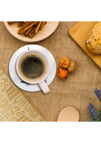 Valerine Life Kız Kulesi Figürlü Yıkanabilir Kaydırmaz Ofis Çay Ve Fincan Bardak Altlığı 10x10cm 6 Adet Siyah