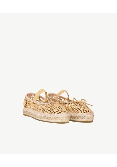 Yargıcı Rafya Örgülü Mary Jane Espadril 26ykay4034x 017 Bej