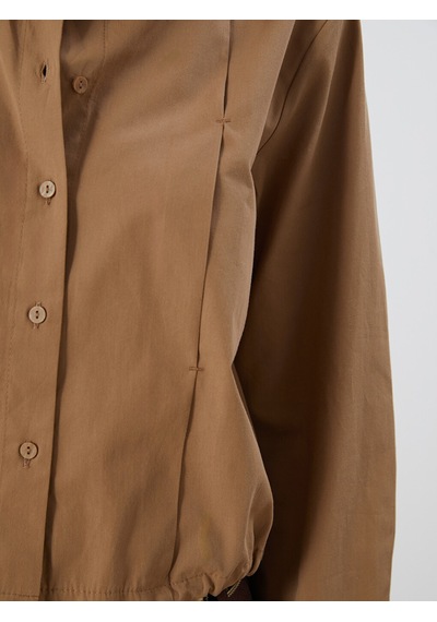 Lcwaıkıkı Classic Kahverengi Loose Fit Kadın Gömlek