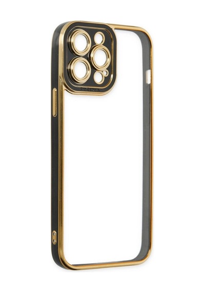 Apple İphone 14 Pro Max Kılıf Liva Lens Silikon - Siyah Çok Renkli