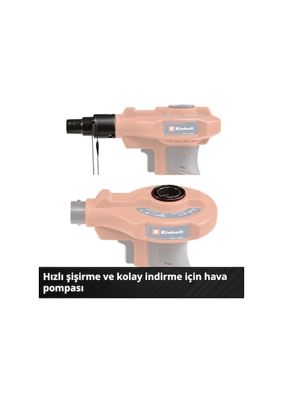 Einhell Akülü Araç Hava Kompresörü Ce-cc 18 Li + Akülü Hava Pompa