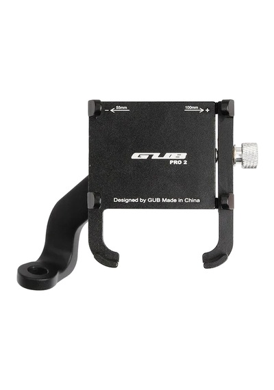 Microcase Gub Pro 2 Alüminyum Alaşım Bisiklet Motosiklet Telefon Tutucu - 55-100mm Dikiz Ayna Bağlantılı Telefon Sabitleyici - Al5773 Siyah