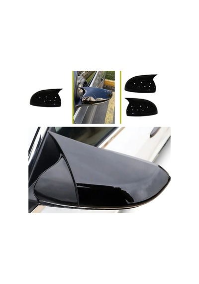 Volkswagen Vw Golf 8 2020 2021 2022 Uyumlu Yarasa Batman Ayna Kapağı Takımı Parlak Siyah