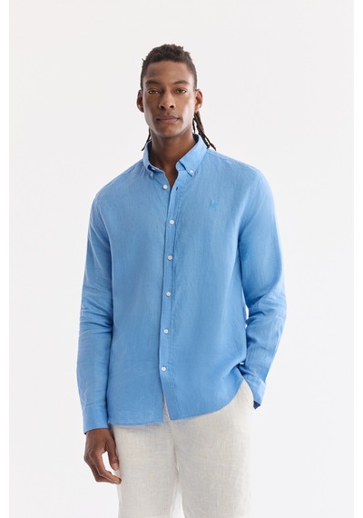 Avva Erkek Beyaz Beli Lastikli %100 Keten Relaxed Fit Şort B003732
