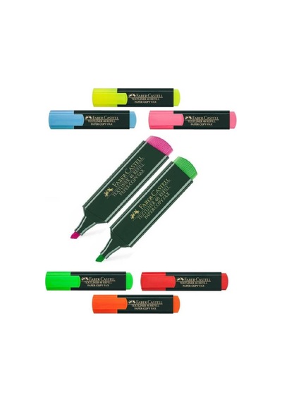 Fosforlu Kalem Pembe Yeşil Işaret Kalem Faber Castell 1548 Texlin Yeşil