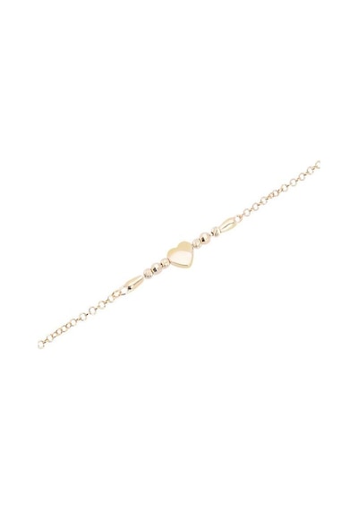 Gülaylar - Altın 14 Ayar Kalp Bileklik N11.15902 Sarı Altın