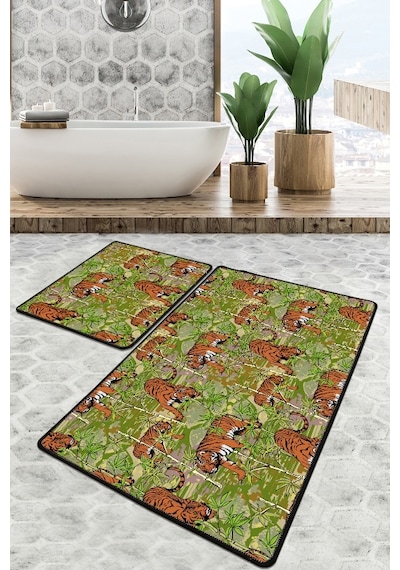 Ferox Banyo Halısı Djt 2 Li Set Çok Renkli