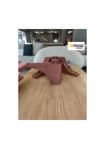 10 Cm. Koltuk Ayağı - Kanepe Ayağı - Mobilya Ayağı - Baza Ayağı - Bellona Ayak Vida Dahil Kahverengi