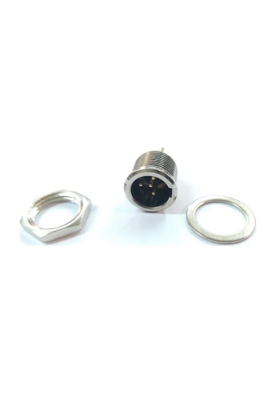 4 Pin Mini Xlr Şase Tipi Erkek Konnektör