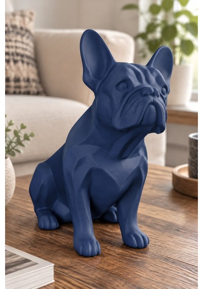 Fransız Bulldog Figürlü Dekoratif Biblo - 19cm 55264290