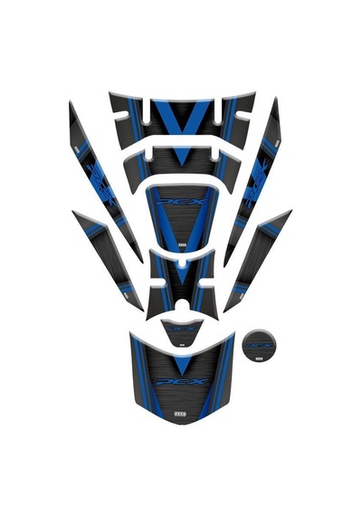 Honda Pcx 2018 - 2020 Uyumlu Tank Pad Set 010 Çok Renkli