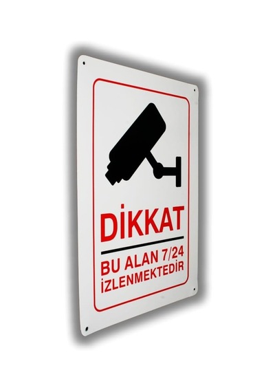 Metal Uyarı Ve Yönlendirme Levhaları 25x36 7/24 Kamera