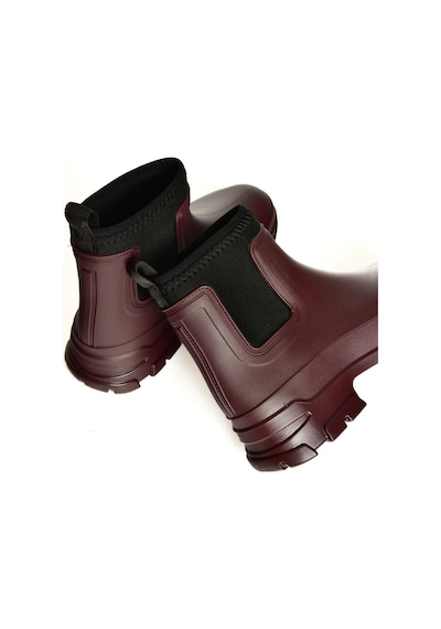 Fox Shoes T858685409 Bordo Kalın Tabanlı Yağmur Botu Bordo-suni Deri Bordo