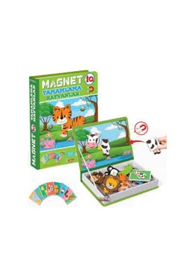 Eğitici Dıytoy Magnet Iq Hayvanlar Tamamlama Kartları Manyetik Pu
