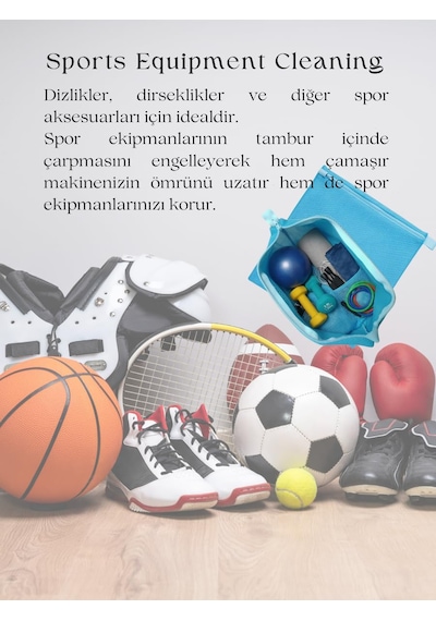 Özel Tasarım Ayakkabı Yıkama Çantası Yıkama Torbası Yanları Fileli Çok Amaçlı Beyaz
