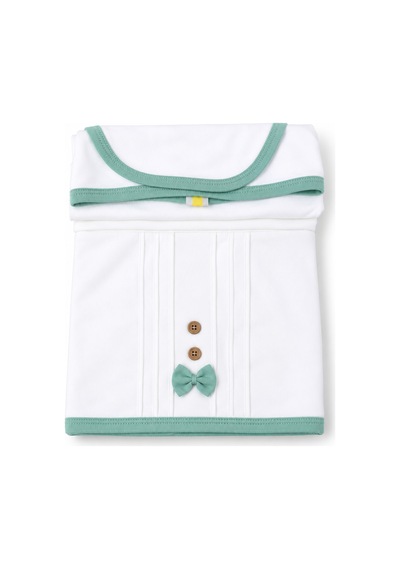 Babyhola Organik %100 Pamuk Kız Erkek Bebek Yenidoğan Tulum Zıbın Battaniye 8'li Set 0-3 Ay Hediyeli Mint Yeşil