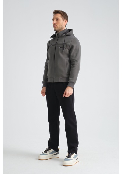 Shooter Sportswear Shooter Erkek Premium Kışlık Eşofman Takımı Regular Kapüşonlu Füme