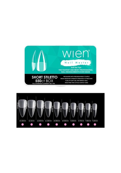 Yeni Nesil Protez Tırnak Jel Tips Soft Gel Tips Short Stiletto 550 Adet