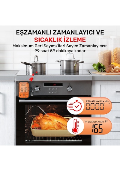 Thermopro Tp28c 2problu Zamanlayıcılı 150m Kablosuz Barbekü/mangal Profesyonel Pişirme Termometresi