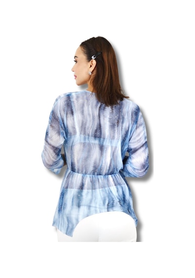 Favori Tekstil Dijital Baskı Şifon Boncuk İşlemeli Bluz 001 Favori Tekstil Dijital Baskı Şifon Boncuk İşlemeli Bluz 001