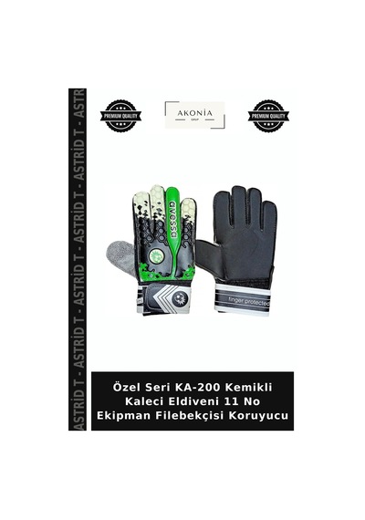 Özel Seri Ka-200 Kemikli Kaleci Eldiveni 11 No Ekipman Filebekçisi Koruyucu Çok Renkli