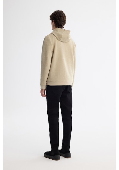 Avva Erkek Bej Kapüşonlu Baskılı Elastan Regular Fit Sweatshirt A42y1332