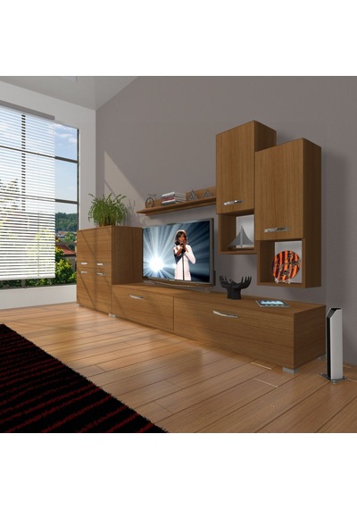 Decoraktiv Eko 6da Mdf Std Tv Ünitesi Tv Sehpası Ceviz