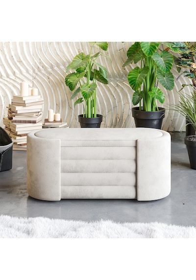 Rosita Sandıklı Bench Şıklık Ve Pratikliğin Mükemmel Uyumu, Modern Puf KREM