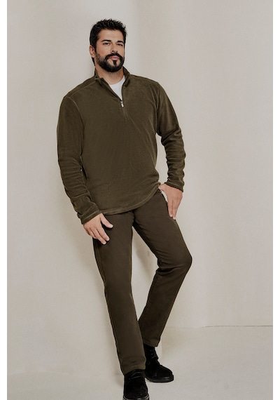 Ac&Co / Altınyıldız Classics Slim Fit Dar Kesim Pamuklu Esnek Chino Erkek Pantolon - Haki