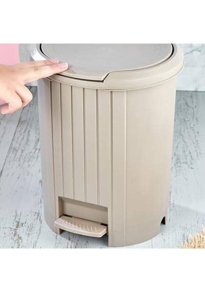 Tr 12 Litre Bas Aç Kapaklı Çöp Kovası - Click Kapak Pedallı Çöp Kovası Banyo Mutfak Çöp Kovası Siyah Diğer