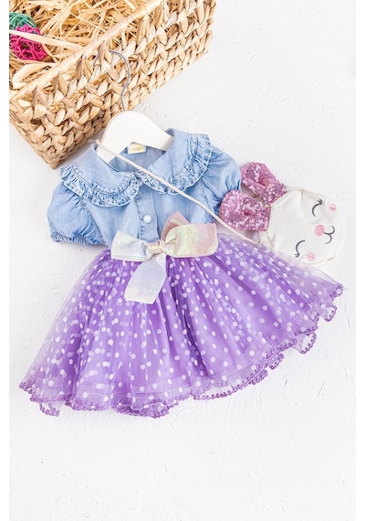 Babymod Puantiyeli Tüllü Yazlık Kız Bebek Elbise