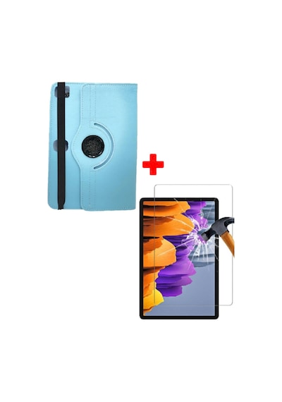 Tcl Tab 10 Gen 2 10.36 İnç. Universal Uyumlu Kancalı Tablet Kılıfı + Nano Esnek Ekran Koruyucu