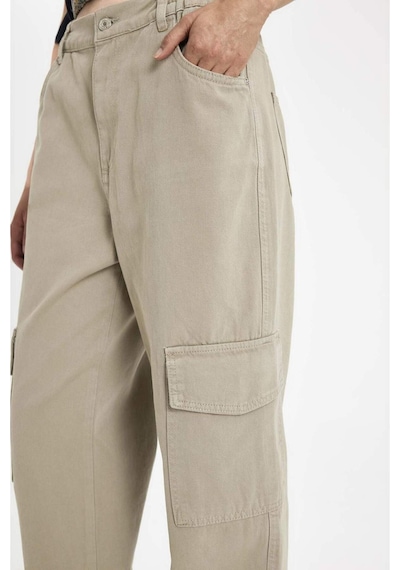 DeFacto Coool Gabardin Jogger Pantolon Normal Bel Basic Düz Kargo Cepli B0454AX24AUKH419